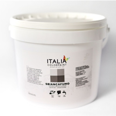 Italia Colorpaint Sbiancafumo Pittura Acrilica Bianco Antimacchia e Antialone 